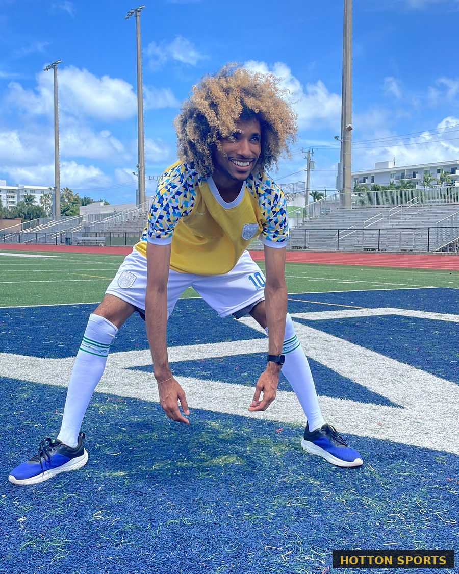 Pro athlete on field